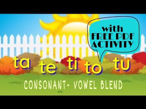 Blending Consonant and vowel sounds | ta te ti to tu | ENGLISH PHONICS| Kindergarten Lesson