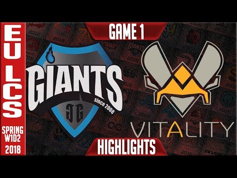 GIA vs VIT Highlights | EU LCS Spring 2018 S8 W1D2 | Giants vs Team Vitality Highlights