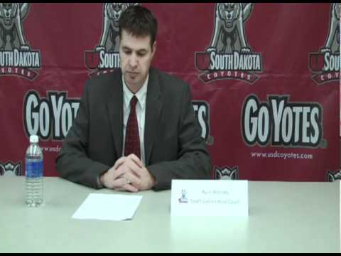 USD-UND WBB press conference - Yackley, Hegge and Williams