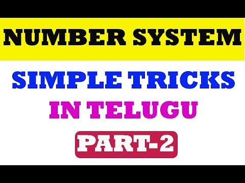 Number System Part 2 in Telugu By Manavidya Video