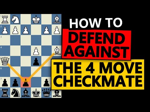 Part of a video titled How to STOP the 4 move checkmate - 2 ways to prevent it! - YouTube