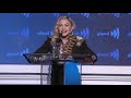 Madonna Accepts Advocate For Change Award FULL SPEECH GLAAD Media Awards Logo TV