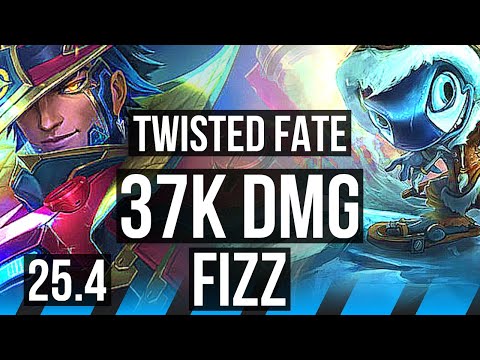 TWISTED FATE vs FIZZ (MID) | 37k DMG, 600+ games, Dominating | NA Grandmaster | 25.4