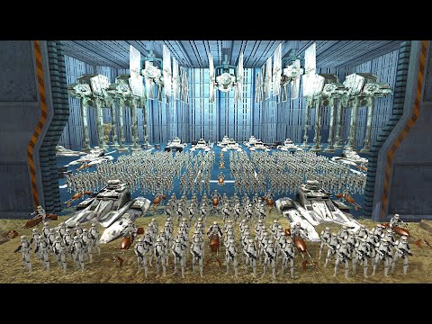Stormtrooper Army Mountain Fortress BUNKER DEFENSE! - Men of War: Star Wars Mod