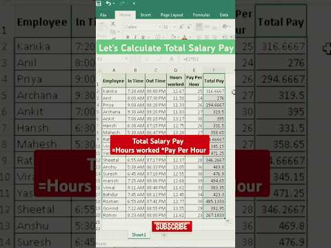 ‼️Advance trick total salary pay‼️how to make a salary sheet in excel #exceltutorial #shorts