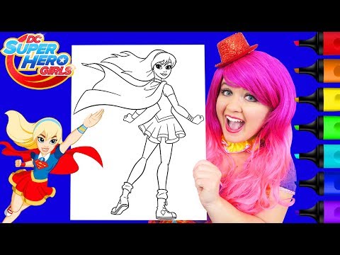 Coloring Supergirl DC Super Hero Girls Coloring Page Prismacolor Markers | KiMMi THE CLOWN