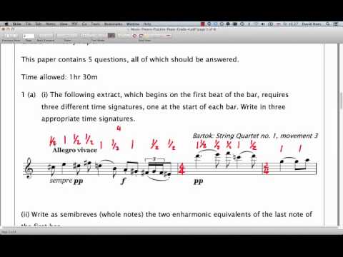 ABRSM Music Theory Grade 4 | Question 1