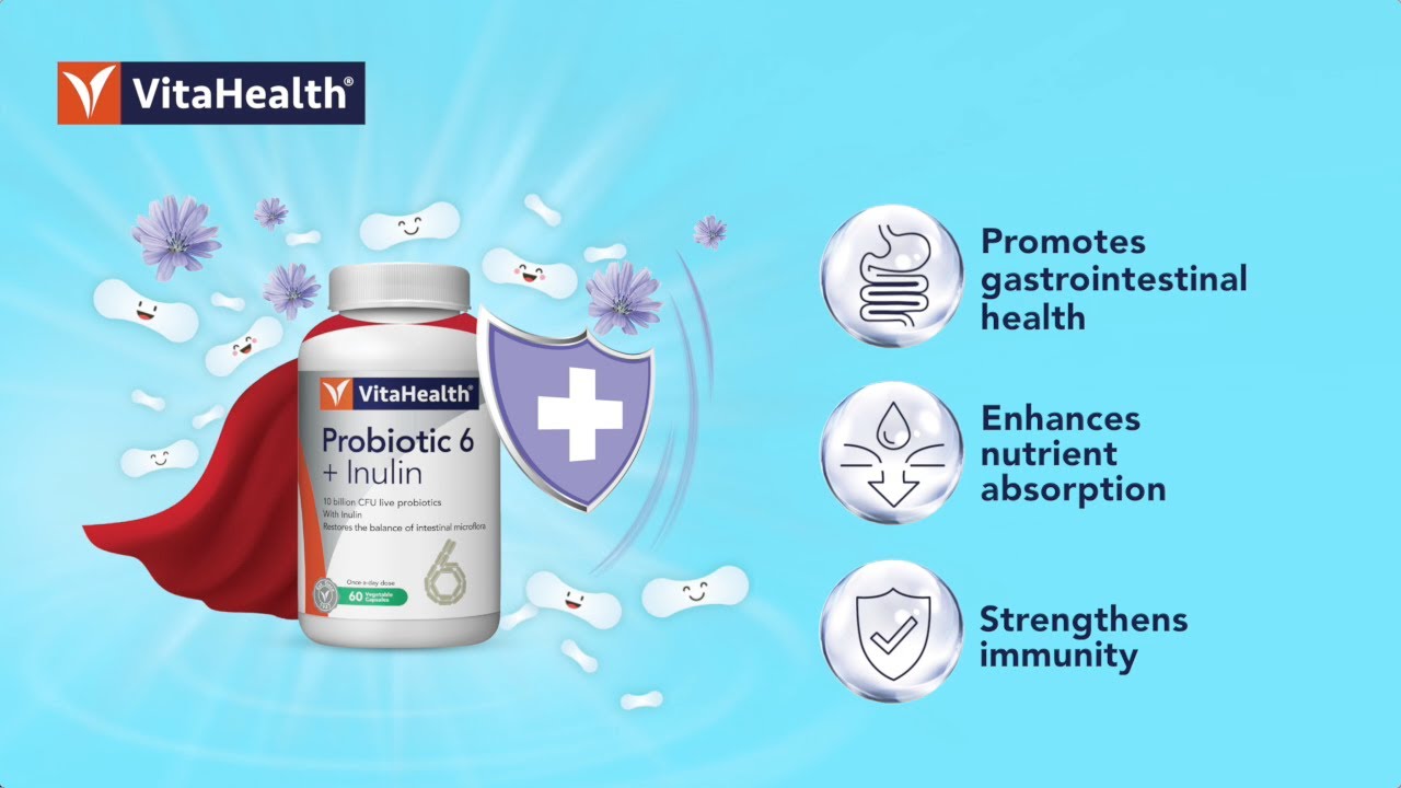 Health Begins in the Gut • VitaHealth Probiotic 6 + Inulin