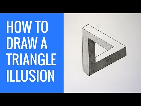 How To Draw An Impossible Triangle Optical Illusion - Impossible Shapes