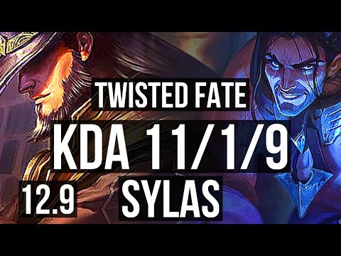 TWISTED FATE vs SYLAS (MID) | Rank 3 TF, 11/1/9, Godlike, Rank 23 | KR Challenger | 12.9