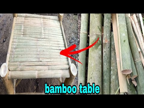 traditional making: home made bamboo table.manual step.(DIY)toy making..