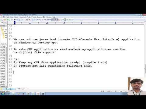 57 Advanced Java Tutorial |Ceating Desktop Shortcut to Launch any Java CUI Application | adv java