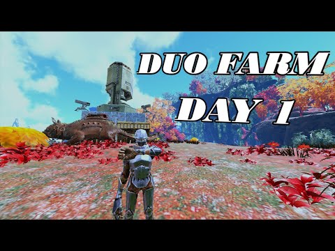 DUO DAY 1 PVP and FARMING on VITALITY DUOS | FRESH START | PVP | ARK SURVIVAL EVOLVED