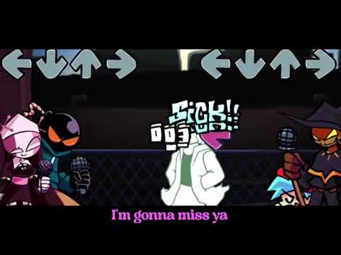 FNF - Fading | Garcello returns | Garcello, BF, Whitty, Sarvente and Zardy sing | Lyrics + Voiceover