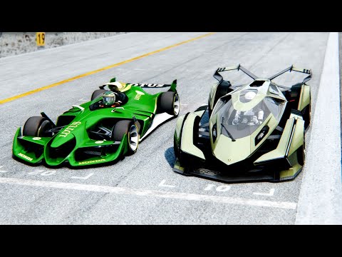 Lamborghini V12 Vision GT vs Lotus F1 2025 Concept at Monza GP