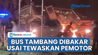 Warga Bakar Bus Perusahaan Tambang usai Tabrak Pemotor hingga Tewas, Jalan Hauling Ikut Ditutup