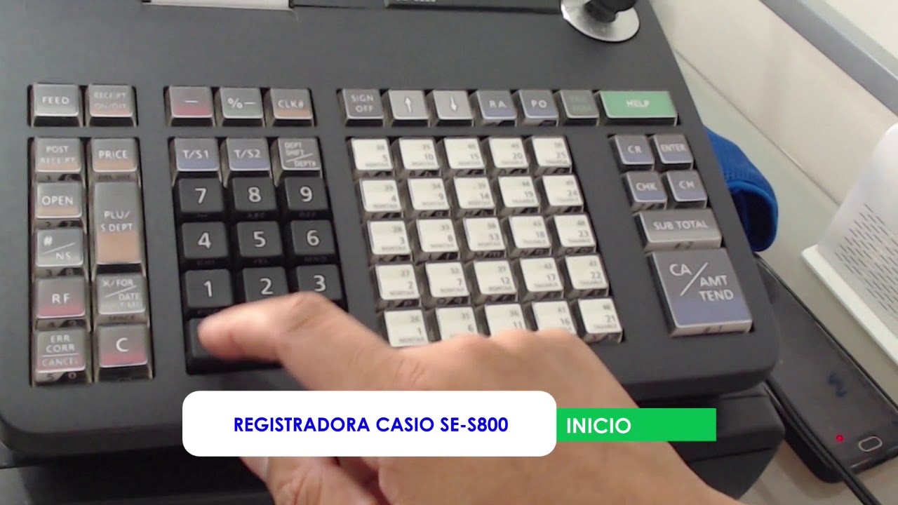 REGISTRO DE VENTAS Y APERTURA DE CAJÓN CAJA REGISTRADORA CASIO SE800