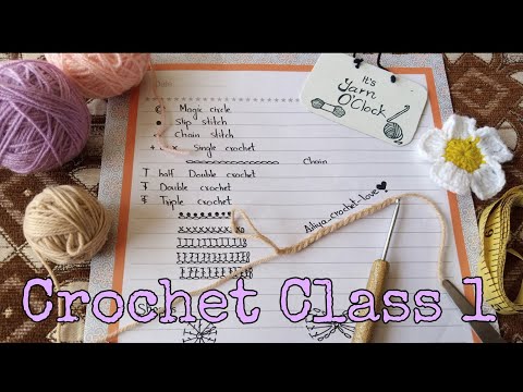 Crochet for beginners | Crochet Class 1 | Crochet tutorial in Hindi and urdu.