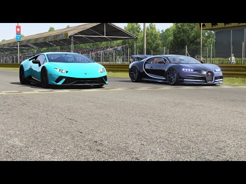 Lamborghini Huracan Performante vs Bugatti Chiron at Monza Full Course