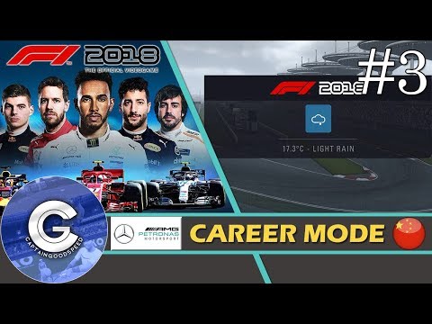 Let’s Play F1 2018 Career Mode | Mercedes Career #3 | WET WEATHER RACE!