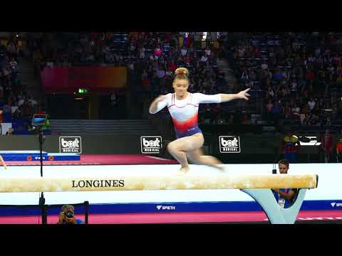 Lorette Charpy - Qualif poutre Stuttgart 2019