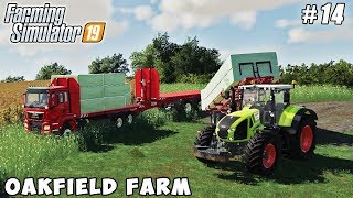 Making and selling silage bales of the grass | Farming on Oakfield Farm | FS 19 | Timelapse #14