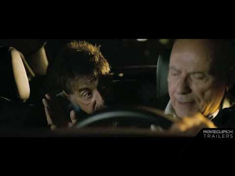 Stand Up Guys official trailer frame with Al Pacino and Christopher Walken leaving a diner at night