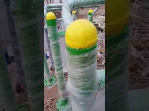 Red fibreglass frp playground tube slide, age group: 1-12