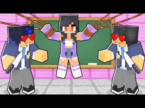 CRAZY FAN BOYS Made APHMAU Attend A BOYS ONLY SCHOOL in Minecraft! -Parody Story(Ein, Aaron KC GIRL)