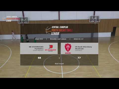 CEYBL U15, 17. 1. 2026, BK VIVIDBOOKS Pardubice - VR Bank Würzburg Akademie