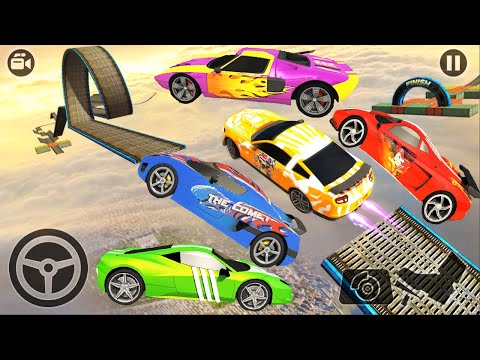 Impossible Car Tracks 3D: All Car Driving Stunts Orange, Pink, Green, Blue & Red Cars Gameplay 2020