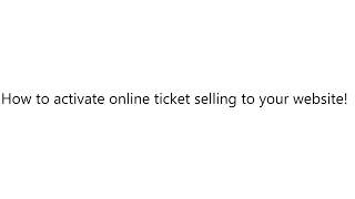 How to sell tickets online from your Yclas website!