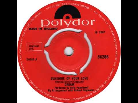 UK New Entry 1968 (213) Cream - Sunshine Of Your Love