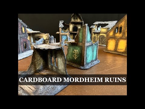 Make Cardboard Mordheim Ruins With Me - Build Fantasy Miniature Terrain from the Warhammer Old World