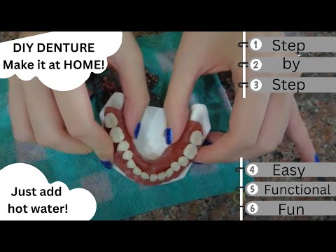 HOMEMADE DENTURE DIY Tutorial EASY, FUN which WORKS