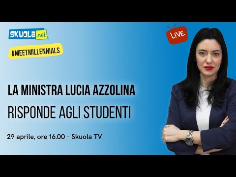 Ministra Azzolina: "Maturità, via dal 17 giugno. 40 punti per il maxi orale, 60 per il credito" - #MeetMillennials