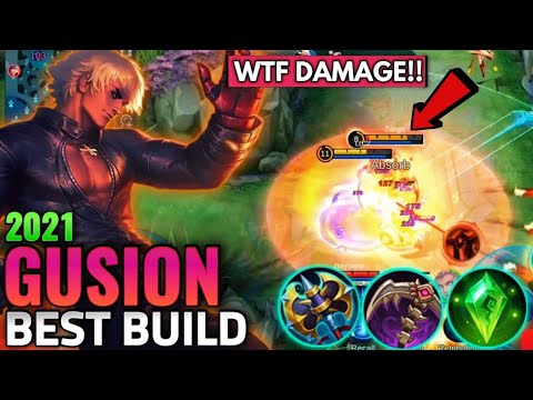 WTF Damage!! Gusion Best Build 2021 | Top 1 Global Gusion Build - MLBB