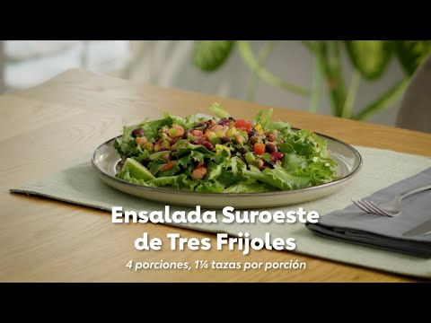 Ensalada densa de tres frijoles del suroeste