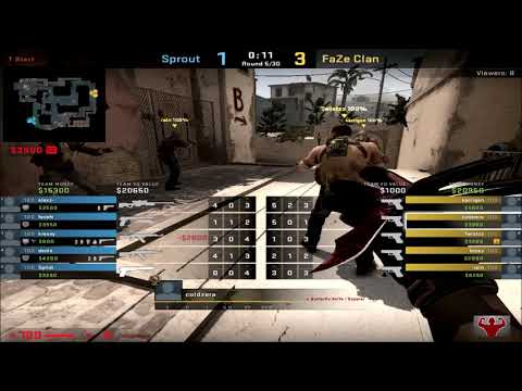 Coldzera POV (FaZe)(22-13) vs Sprout / mirage / Flashpoint 3
