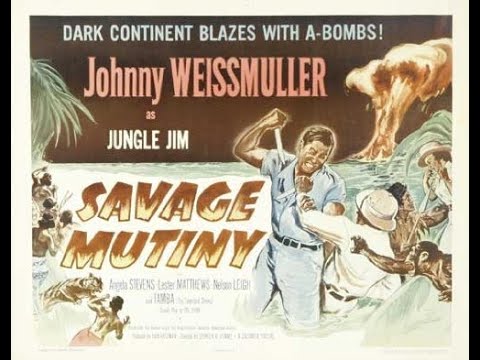 Johnny Weissmuller as Jungle Jim in "Savage Mutiny" (1953) - feat. Angela Stevens & Tamba The Chimp