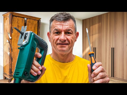 IKEA WARDROBE THAT LOOKS LIKE A CARPENTER'S (Jawor garage renovation)