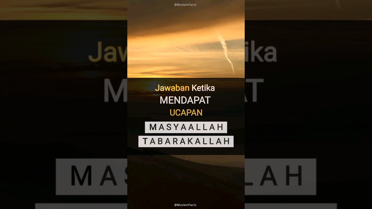 Jawaban ketika mendapatkan ucapan 