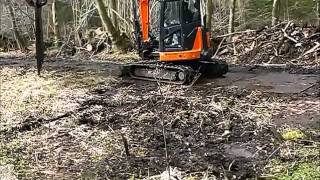 Oprydning af skoveng og oprensning af grøfter for Naturstyrelsen