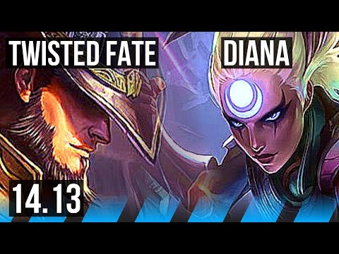 TWISTED FATE vs DIANA (MID) | 7/2/9, 800+ games | EUW Grandmaster | 14.13