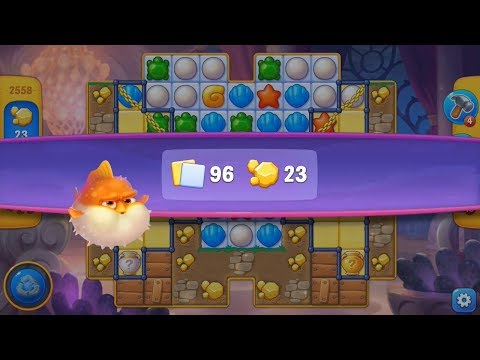 Fishdom -  Updated Design. Super Hard Level 2558