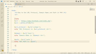 How to Get URL Protocol, Domain Name and URL Path in PHP | PHP Problem Solving | Learn with Sazzad