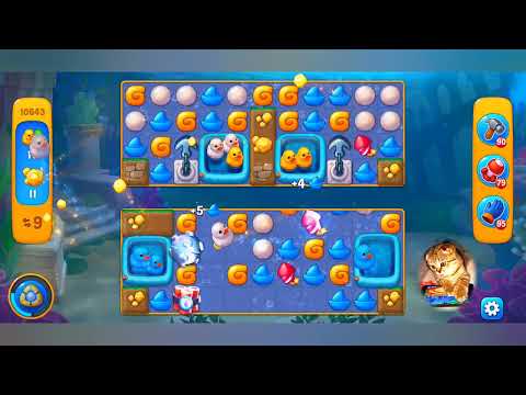 фишдом 2022 # 10643 уровень - прохождение без бустеров # Fishdom,  10643  level - no Boosters.