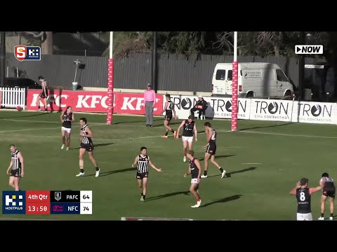 Norwood's Jacob Kennerley snaps from tight in pocket - Rd 12 Hostplus SANFL Snapshot