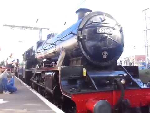 The x2 LMS Jubilees Class 6P 4-6-0s No.45690 'Leander' and No.45699 'Galatea'. (V4)
