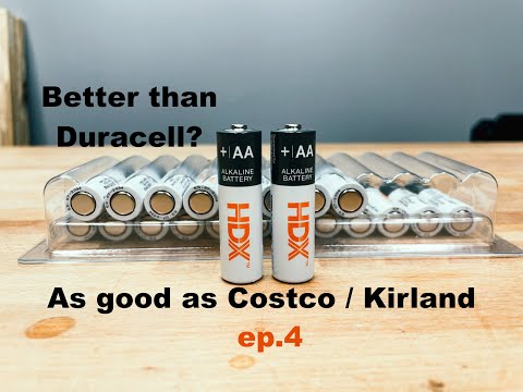 25-01 | Best AA Battery ep.4 | Home Depot HDX Alkaline batteries vs kirkland costco | #hdx